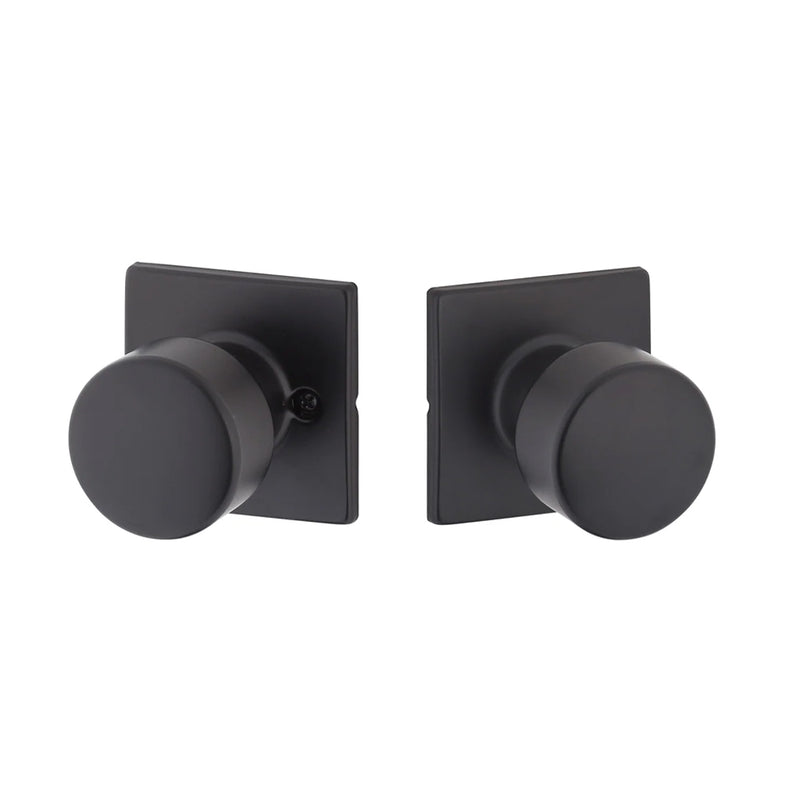 Marcel Rosette With Dylan Knob Passage Door Knob - Door Mount - 3" Brass/Flat Black