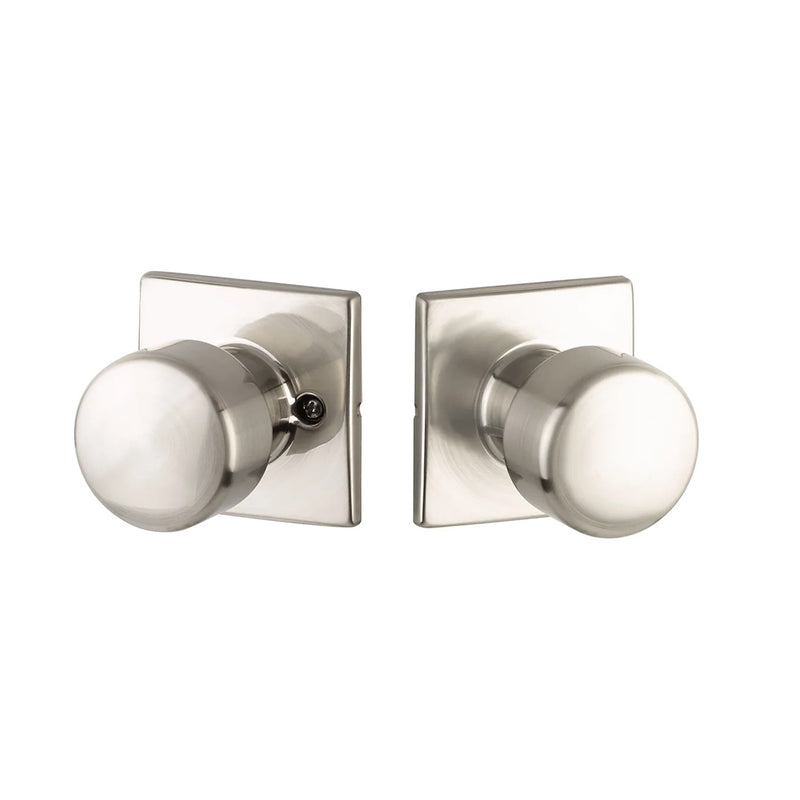 Marcel Rosette With Dylan Knob Dummy Door Knob - Door Mount - 3" Brass/Satin Nickel