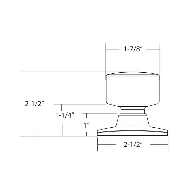 Marcel Rosette With Dylan Knob Dummy Door Knob - Door Mount - 3" Brass/Satin Brass