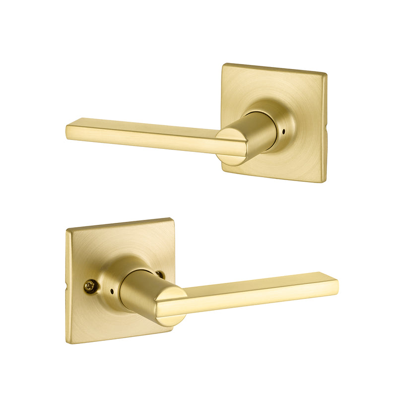 Marcel Rosette Nils Dummy Door Leverset - Door Mount - 4" Brass/Satin Brass