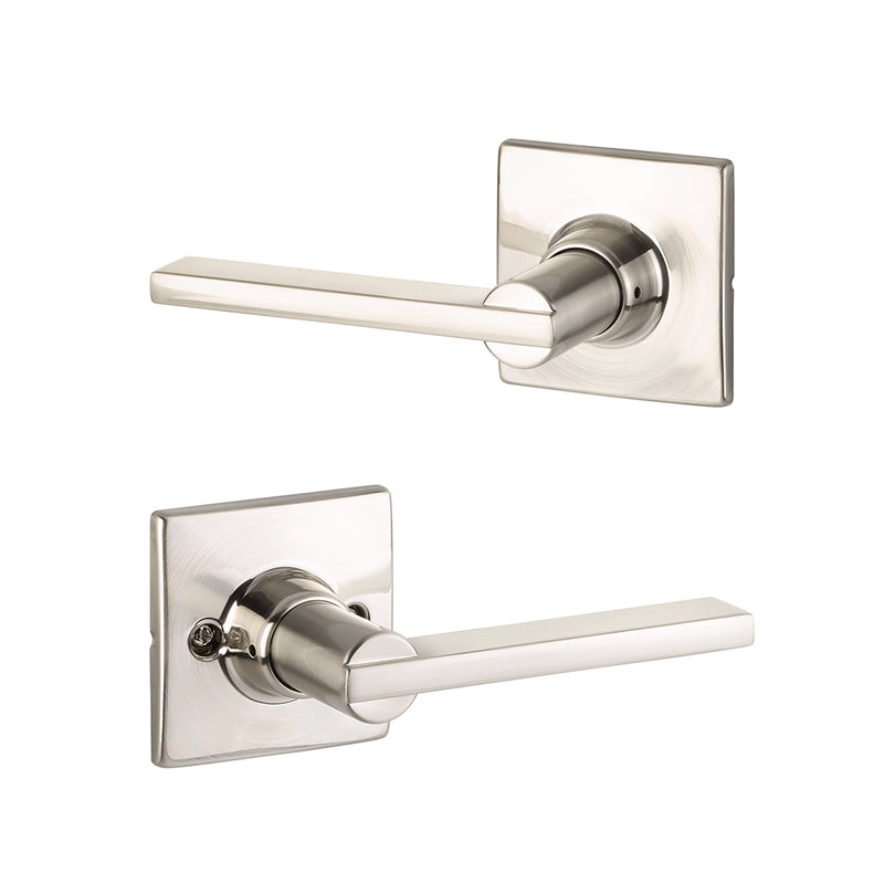 Marcel Rosette Nils Dummy Door Leverset - Door Mount - 4" Brass/Satin Nickel