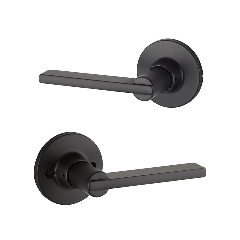 Owen Rosette Nils Passage Door Leverset - Door Mount - 4" Brass/Flat Black