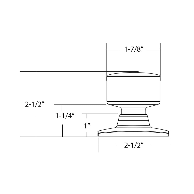 Marcel Rosette With Dylan Knob Door Keyed Knobset - Door Mount - 3" Brass/Satin Brass