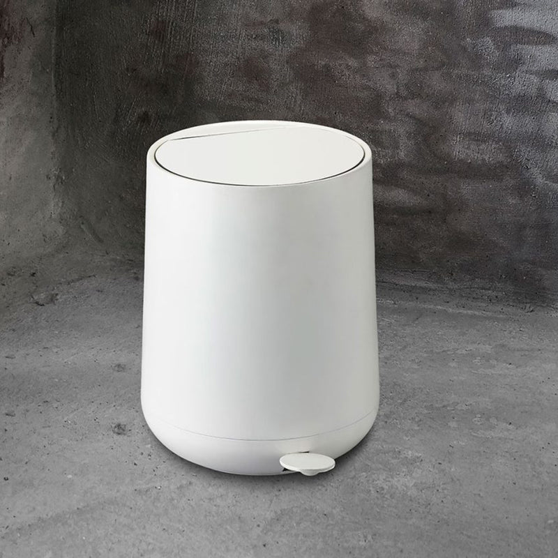 Nova 5 Lts Bathroom Trash Can - Free Standing - 11" Abs/White