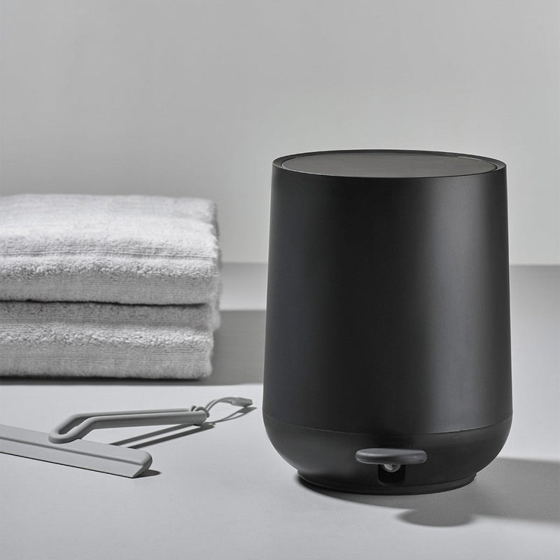 Nova 5 Lts Bathroom Trash Can - Free Standing - 9" Abs/Black