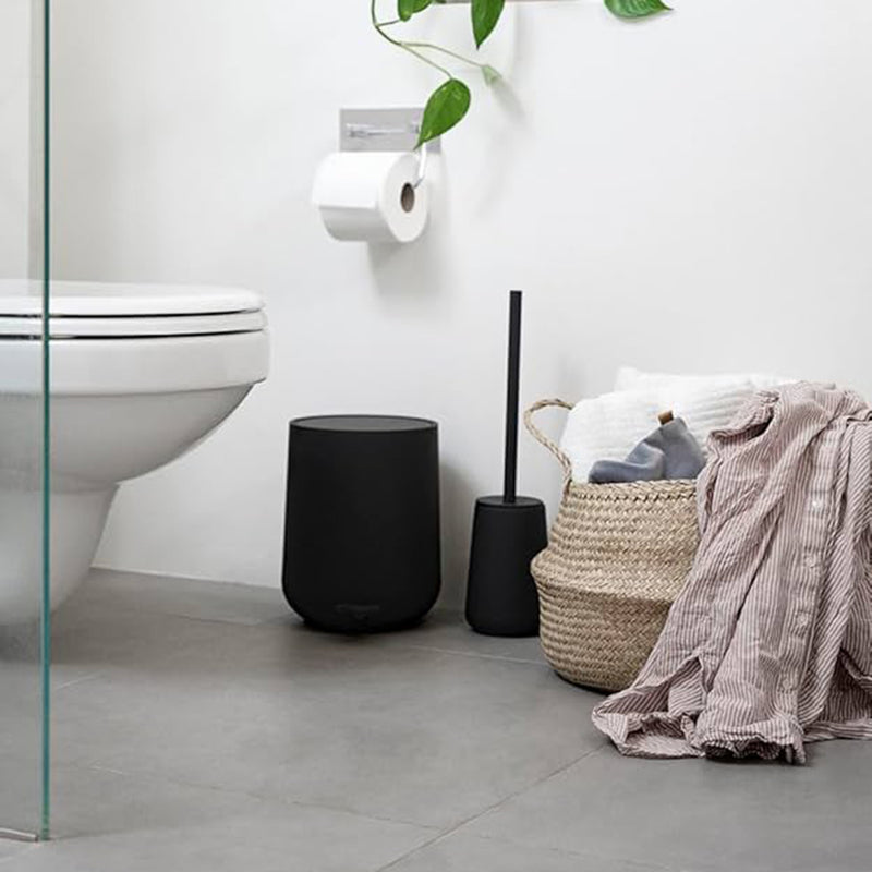 Nova 3 Lts Bathroom Trash Can - Free Standing - 8" Abs/Black