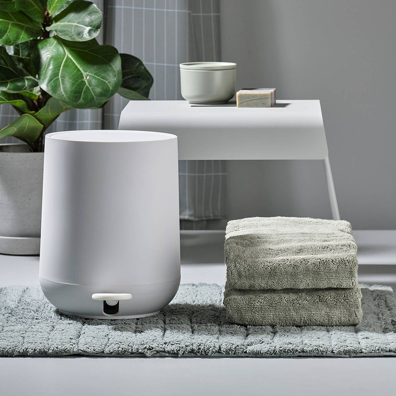 Nova 3 Lts Bathroom Trash Can - Free Standing - 8" Abs/White