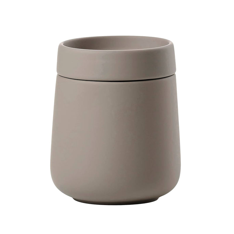 Nova One Bathroom Accessories Set - Free Standing - Stoneware/Taupe