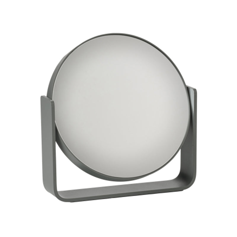Ume 5X Magnification Make-Up Mirror - Free Standing - 8" Aluminum/Glass/Grey