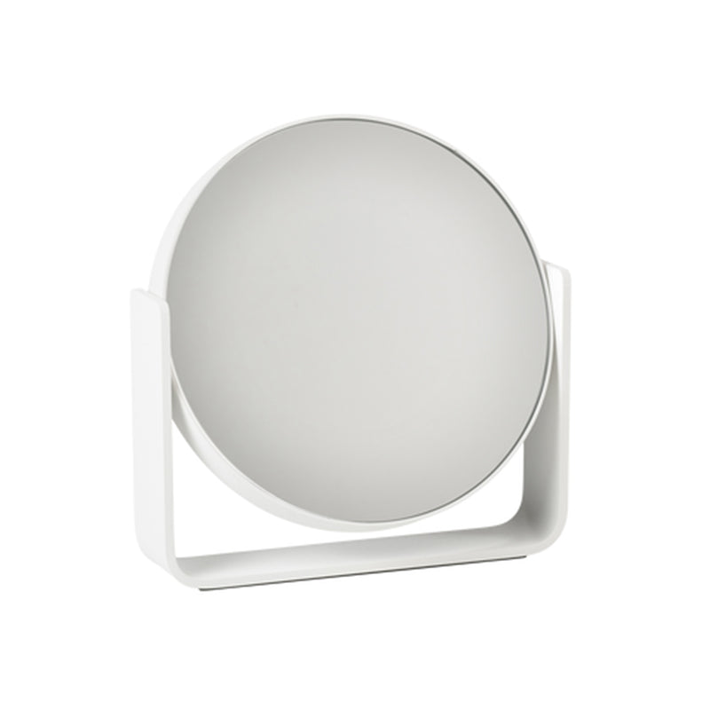 Ume 5X Magnification Make-Up Mirror - Free Standing - 8" Aluminum/Glass/White