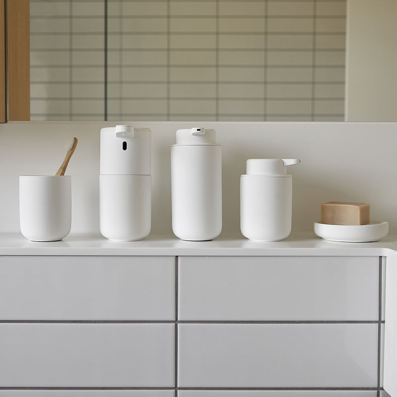 Ume Soap Dispenser - Free Standing - 5" Stoneware/White