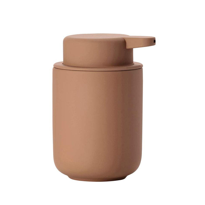 Ume Soap Dispenser - Free Standing - 5" Stoneware/Amber  (Final Sale)
