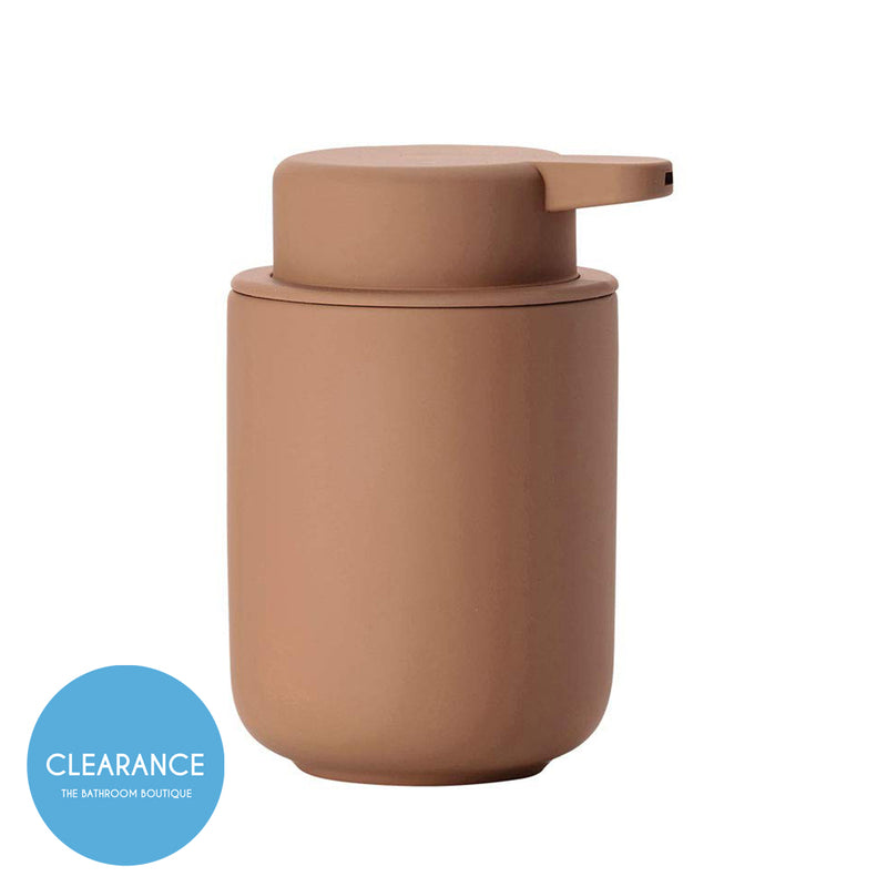Ume Soap Dispenser - Free Standing - 5" Stoneware/Amber  (Final Sale)