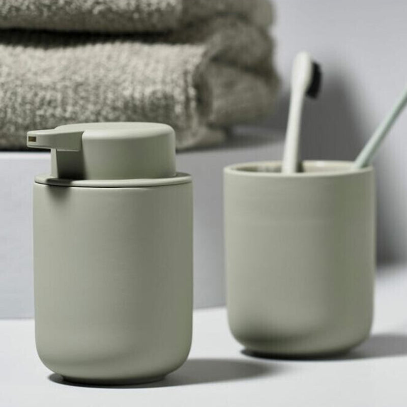 Ume Soap Dispenser - Free Standing - 5" Stoneware/Eucalyptus