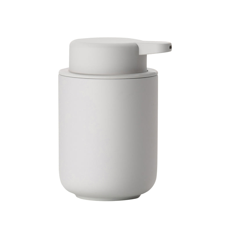 Ume Bathroom Accessories Set - Free Standing - Stoneware/Light Gray