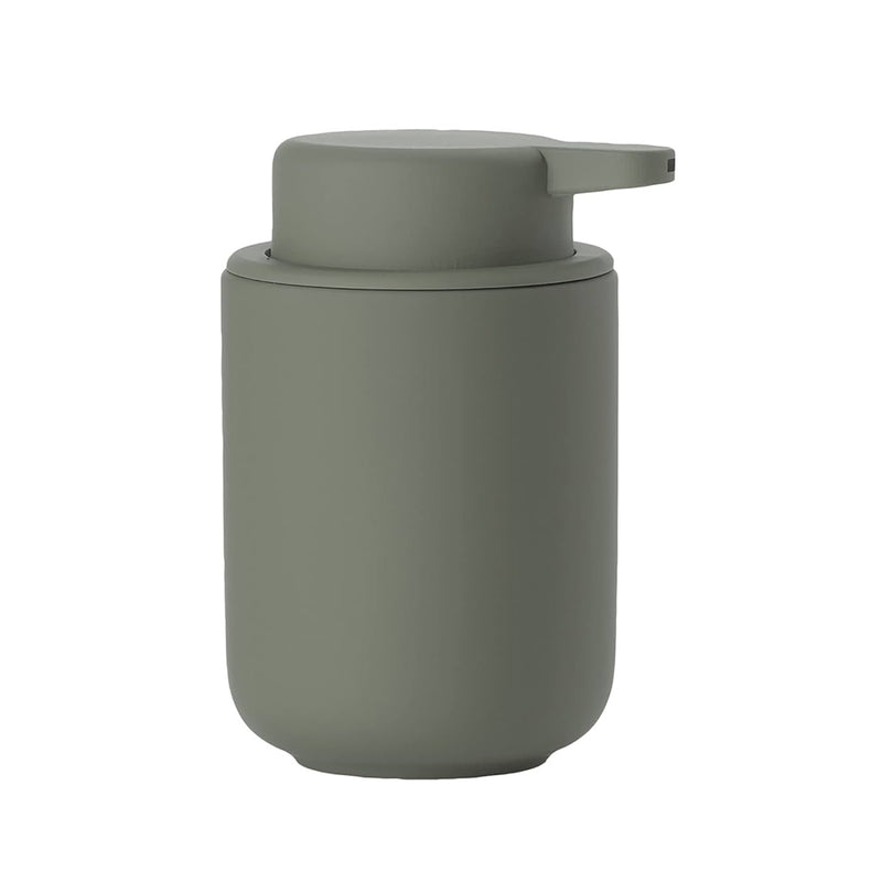 Ume Soap Dispenser - Free Standing - 5" Stoneware/Olive Green