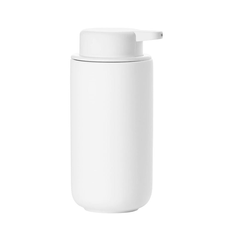 Ume 15.22 Fl Oz (450 Ml) Soap Dispenser - Free Standing - 7" Stoneware/Abs/White