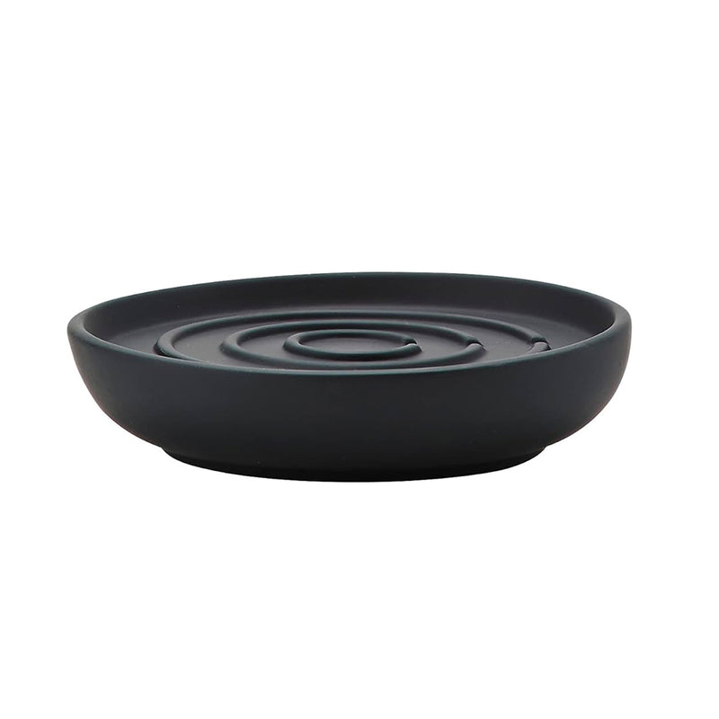 Nova Soap Dish - Free Standing - 4" Stoneware/Black