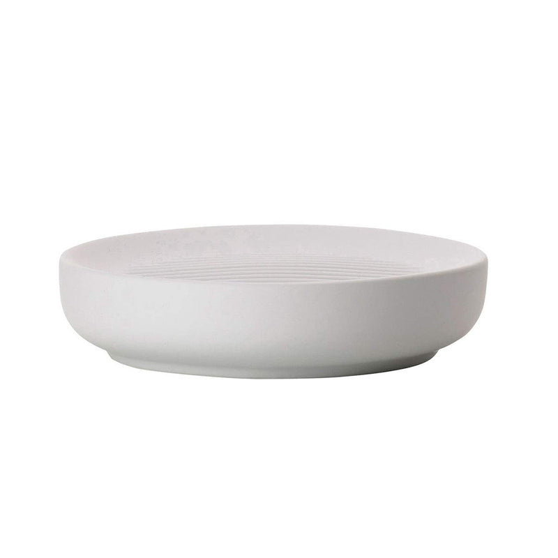 Ume Soap Dish - Free Standing - 5" Stoneware/Light Gray