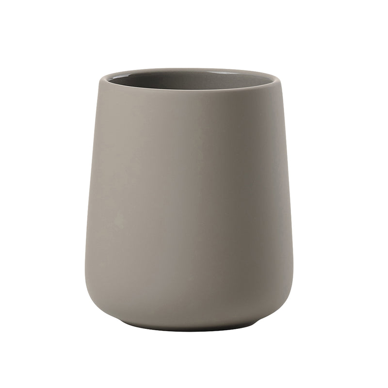 Nova One Toothbrush Holder - Free Standing - 4" Stoneware/Taupe