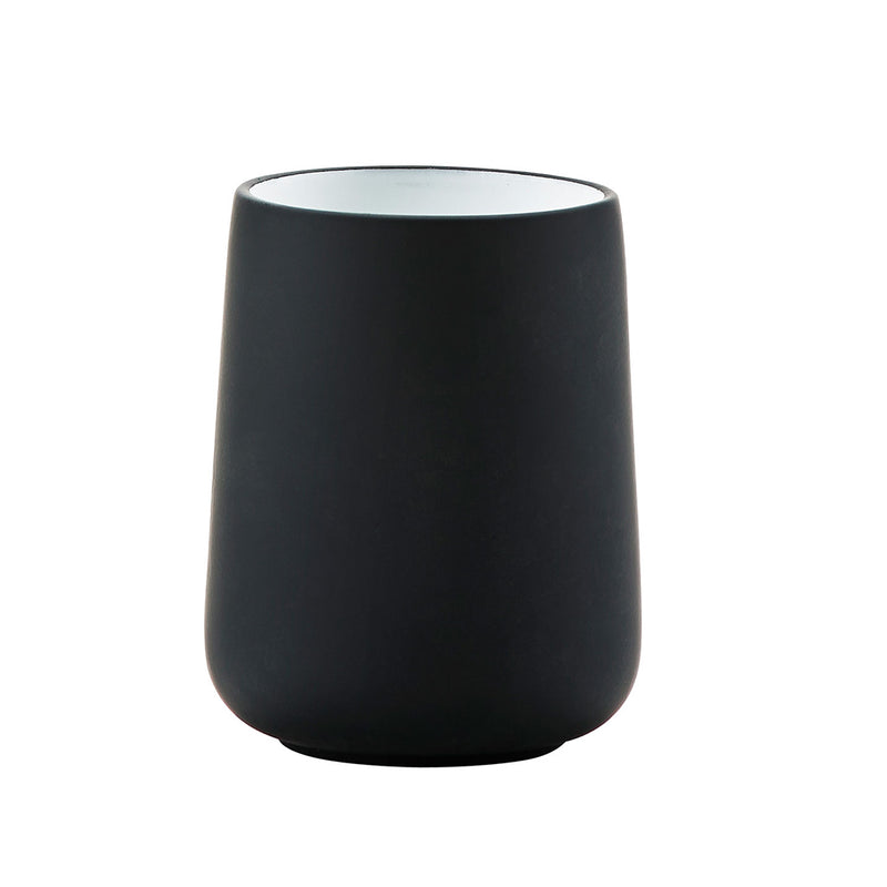 Nova Toothbrush Holder - Free Standing - 4" Stoneware/Black