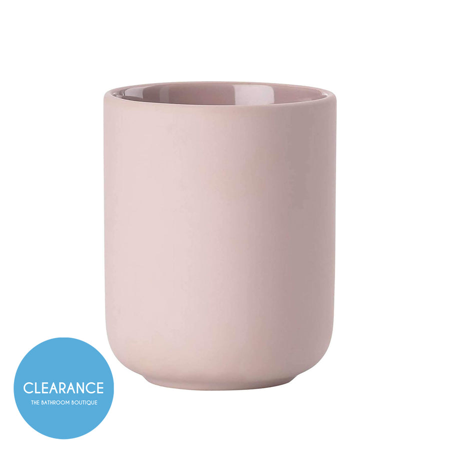 Ume Toothbrush Holder - Free Standing - 4" Stoneware/Pink (Final Sale)