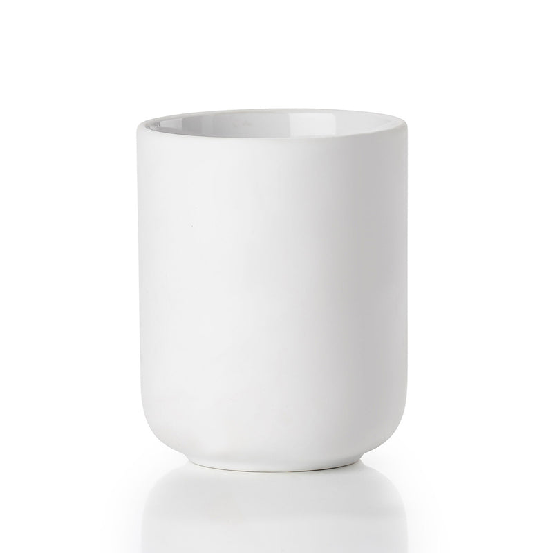 Ume Toothbrush Holder - Free Standing - 4" Stoneware/White
