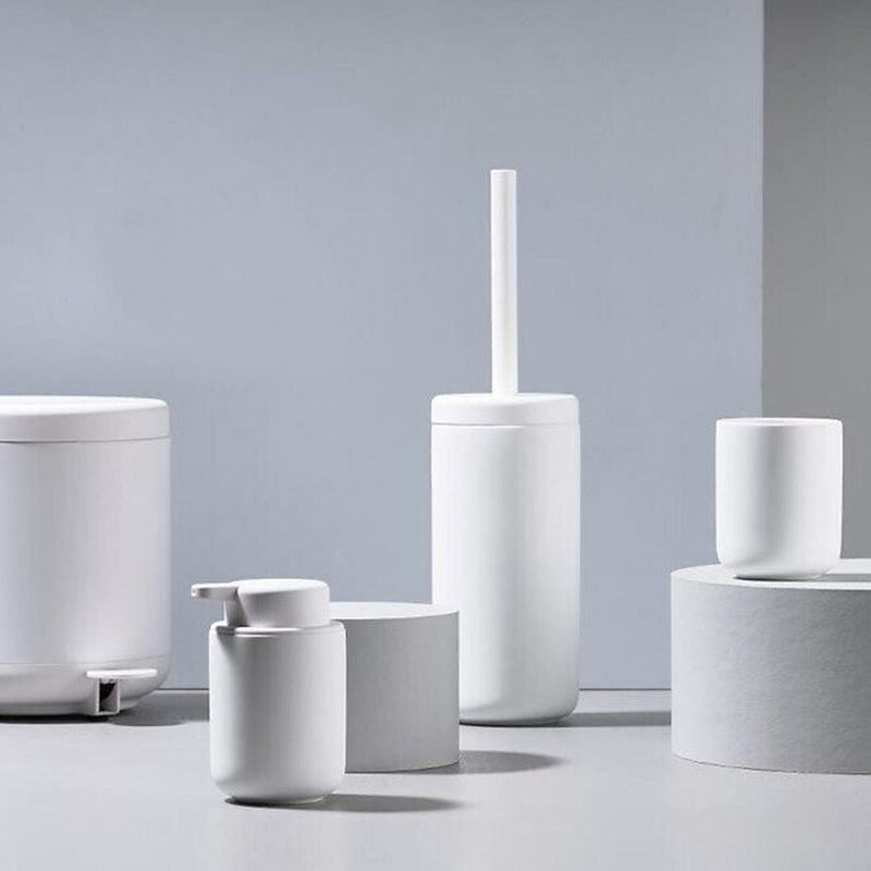 Ume Toothbrush Holder - Free Standing - 4" Stoneware/White