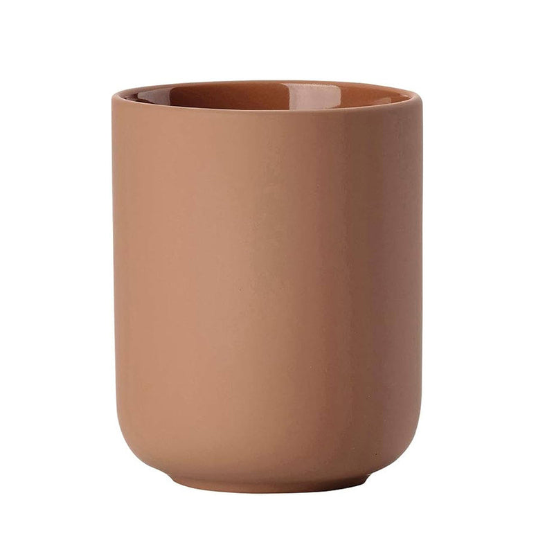 Ume Toothbrush Holder - Free Standing - 4" Stoneware/Amber (Final Sale)