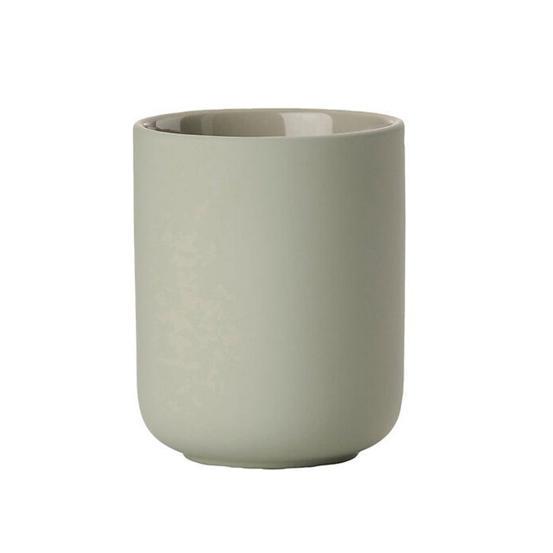 Ume Toothbrush Holder - Free Standing - 4" Stoneware/Eucalyptus