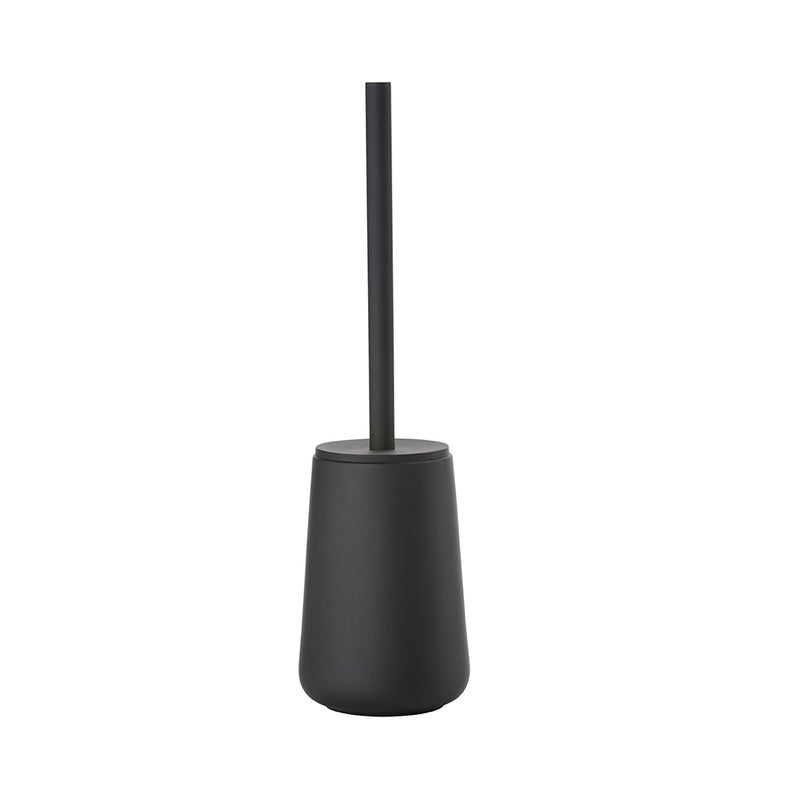 Nova One Toilet Brush Holder - Free Standing - 16" Stoneware/Black