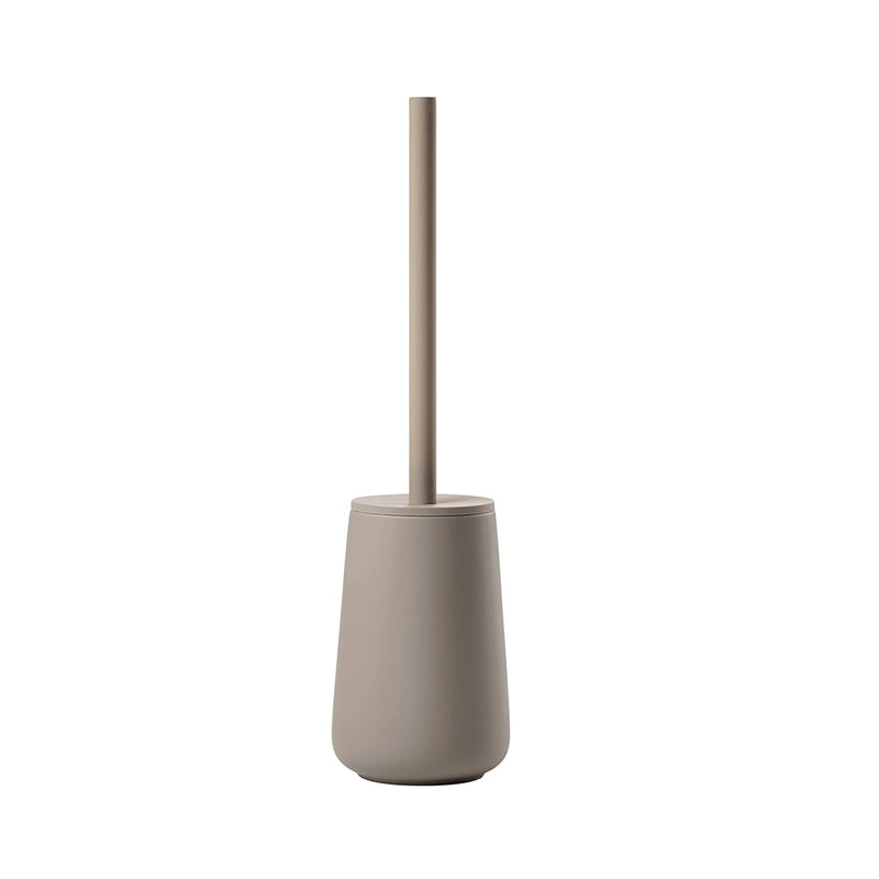 Nova One Toilet Brush Holder - Free Standing - 15" Stoneware/Taupe
