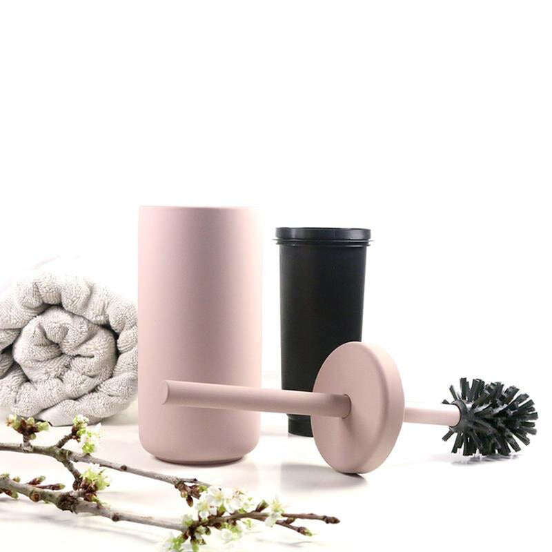 Ume Toilet Brush Holder - Free Standing - 15" Stoneware/Pink  (Final Sale)