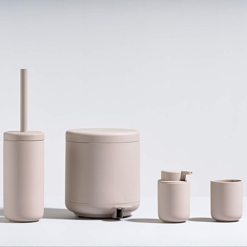 Ume Toilet Brush Holder - Free Standing - 15" Stoneware/Pink  (Final Sale)