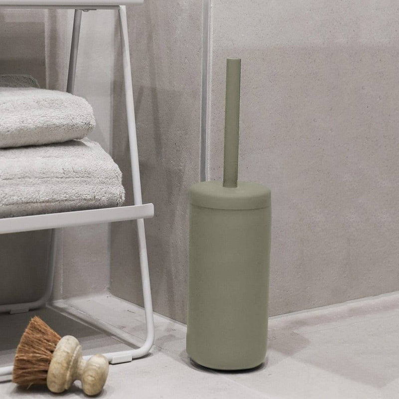 Ume Toilet Brush Holder - Free Standing - 15" Stoneware/Eucalyptus