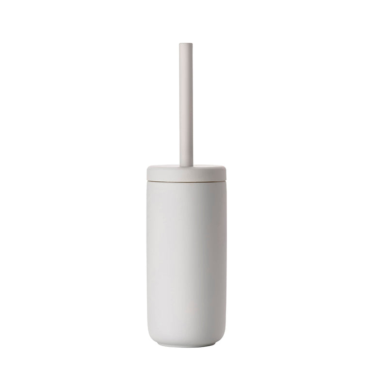 Ume Toilet Brush Holder - Free Standing - 15" Stoneware/Light Gray