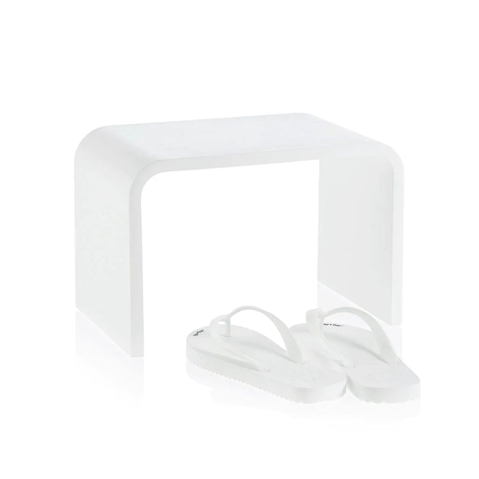 Bella Shower Seat - Floor Standing - 17" Solid Surface/White Matte