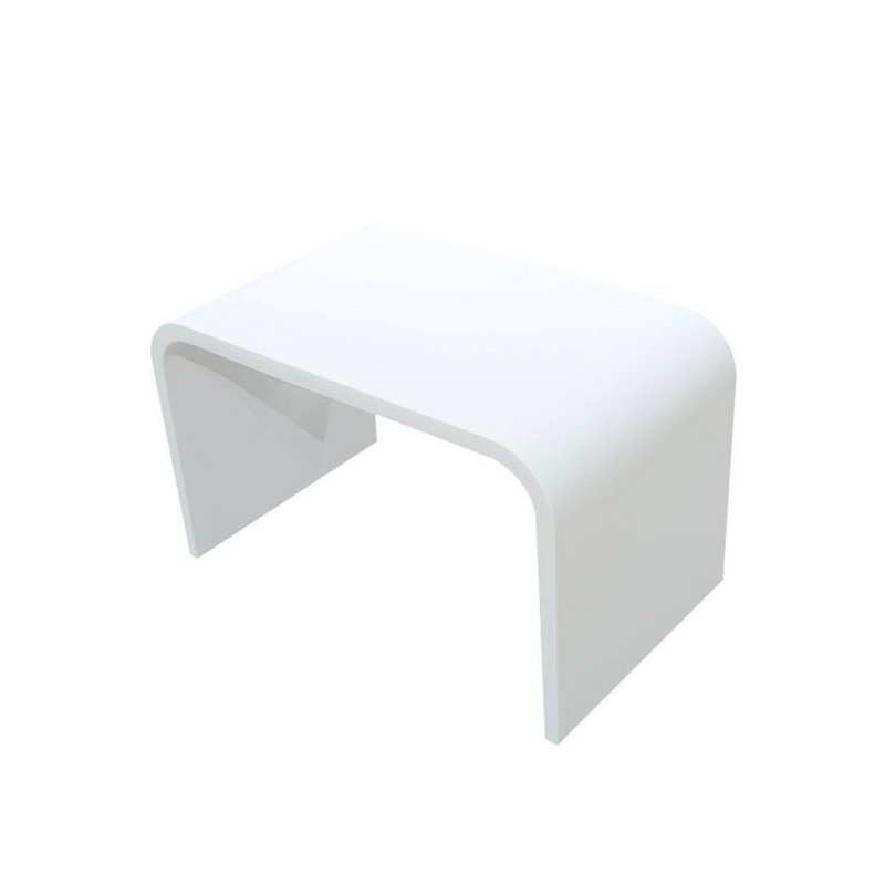 Bella Shower Seat - Free Standing - 12" Solid Surface/Matte White (Final Sale)