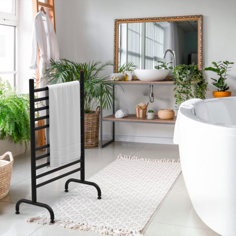 Solo Towel Warmer - Free Standing - 24" Stainless Steel/Matt Black