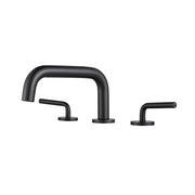 Art Bathroom Faucet - Widespread - 8" Brass/Matt Black