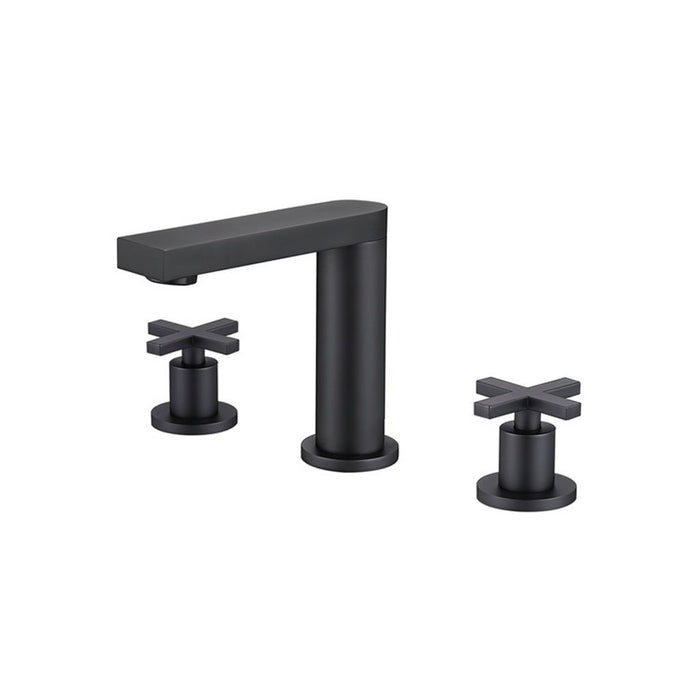 Contempo Bathroom Faucet - Widespread - 8" Brass/Matt Black