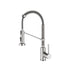 Detroit Pull Out Kitchen Faucet - Single Hole - 18" Brass/Polished Chrome