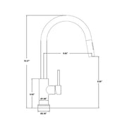 Soho Pull Out Kitchen Faucet - Single Hole - 17" Brass/Matt Black