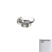 Soho Soap Dish - Wall Mount - 4" Brass/Glass/Polished Chrome