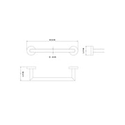 Soho Single Towel Bar - Wall Mount - 9" Brass/Polished Chrome