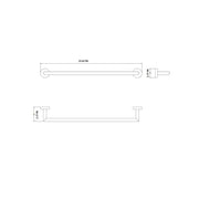 Soho Single Towel Bar - Wall Mount - 24" Brass/Brushed Nickel