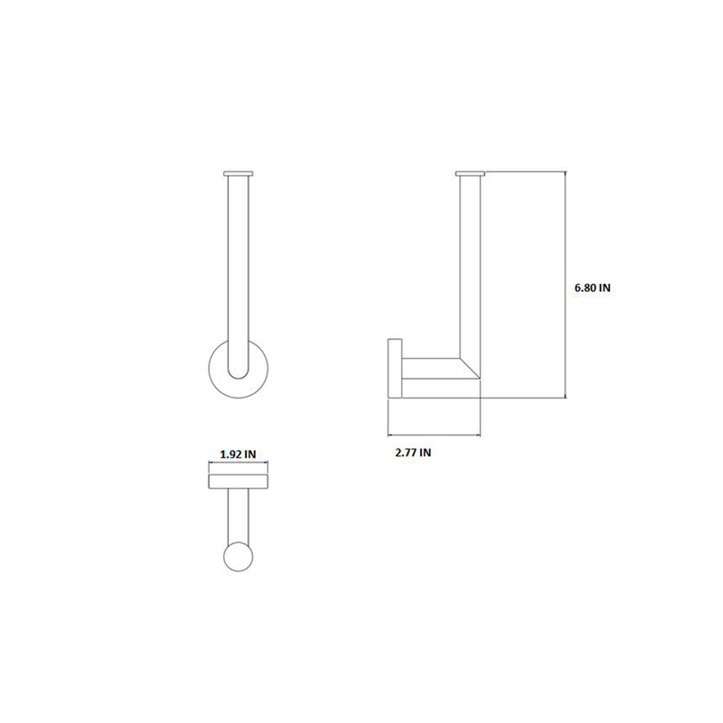 Soho Toilet Paper Holder - Wall Mount - 5" Brass/Brushed Nickel