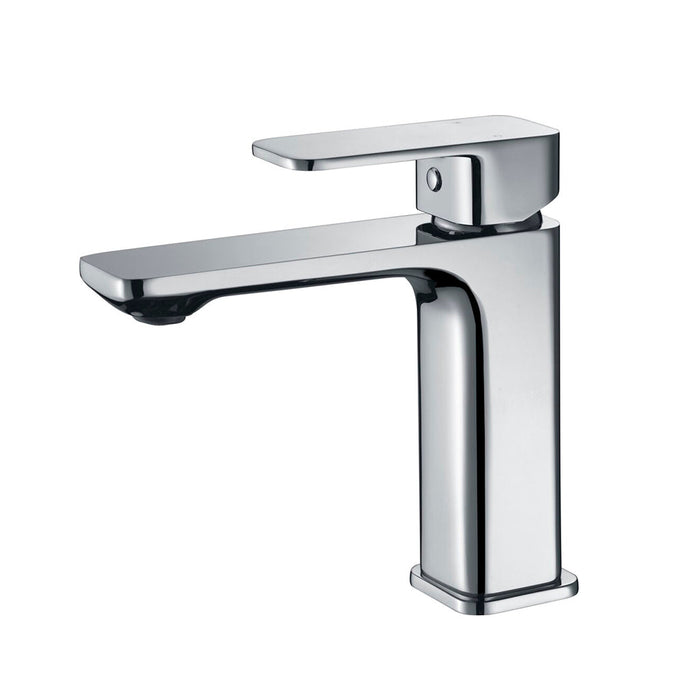 Rondo Bathroom Faucet - Single Hole - 6" Brass/Polished Chrome