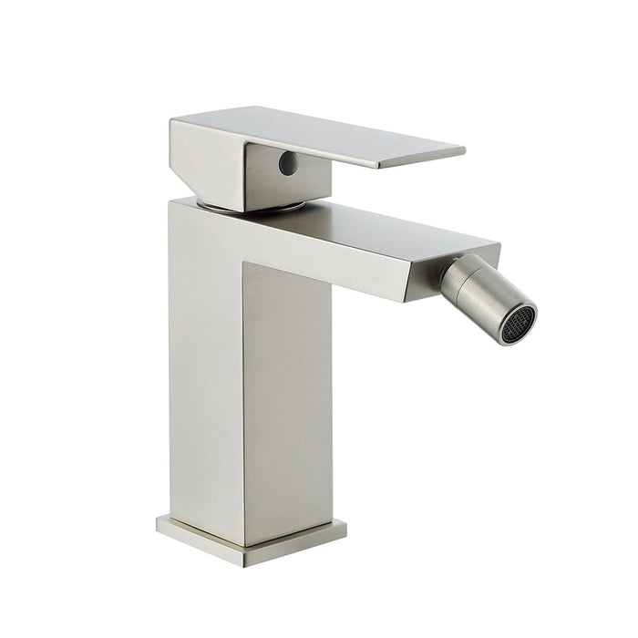 Devon Bidet Faucet - Single Hole - 6" Brass/Brushed Nickel