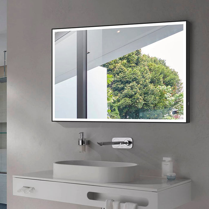 Frame Led Vanity Mirror - Wall Mount - 31" Aluminum/Matt Black